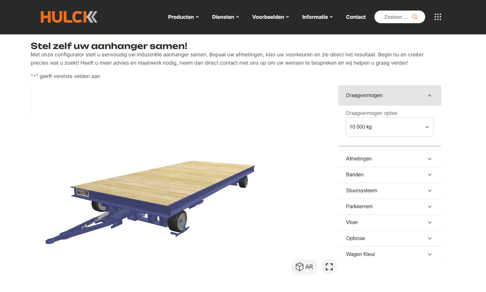 3D Industrial Trailer Configurator