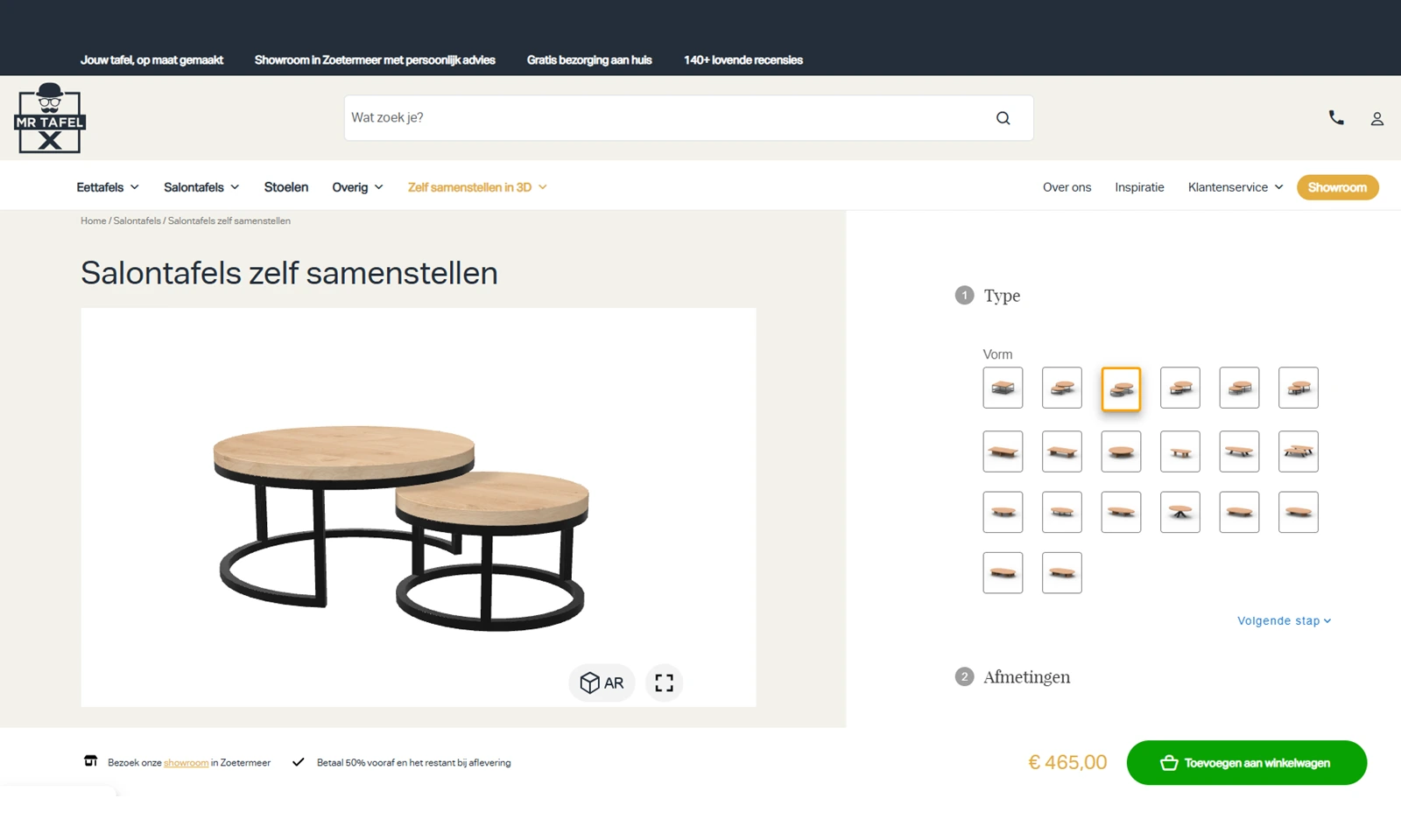 3D Table Configurator